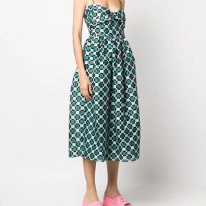 Stine Goya Arya check pattern midi dress